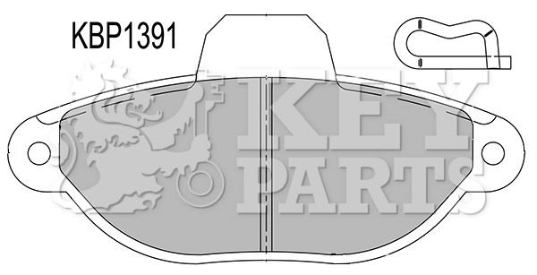 KEY PARTS stabdžių trinkelių rinkinys, diskinis stabdys KBP1391